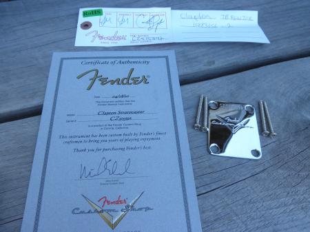 ERIC CLAPTON COA & NECK PLATE FENDER STRAT