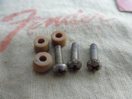 1958 ORIG FENDER TELE BRIDGE PICKUP SCREWS & RUBBERS