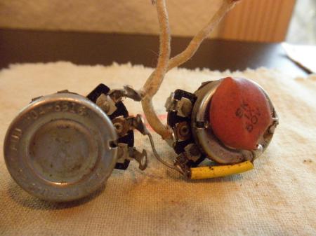 1965 Orig 2 Tone Pots and Cap & Wire Fender Strat