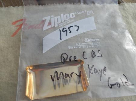 1957 ORIG MARY KAYE GOLD BRIDGE COVER FENDER STRATOCASTER