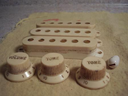 1959 ORIG PICKUP COVERS/KNOBS/TIP/PATINA LOOKING