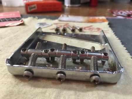 1968 Orig Fender Telecaster Bridge & 4 Screws CLEAN!