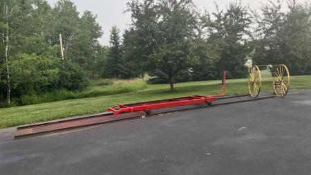 1890 Train Rail With Truck Frame Wheeled Cart