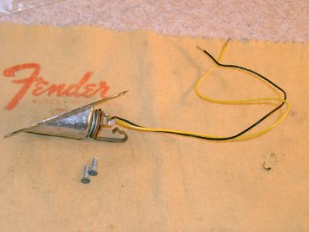 1968 ORIG FENDER STRATOCASTER OUTPUT JACK WITH SCREWS