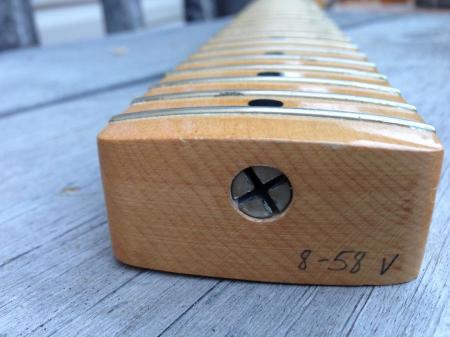 1958 Elliot Mechanic 8-58 Hard V PROFILE Fender Strat Neck