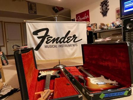 1969 - 70 Orig Fender Musical Instruments  Dealer Display Banner