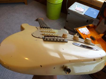 1996 Cunetto 1960 Fender Custom Shop Olympic White Stratocaster 