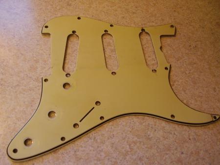 1963 ORIG FENDER STRAT PICKGUARD WITH ORIG SHIELD