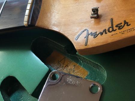 1961 Fender Stratocaster Neck Plate May 1961 