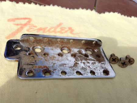 1964 Original Pre CBS Pat Pend Top Bridge Plate for Fender Strat