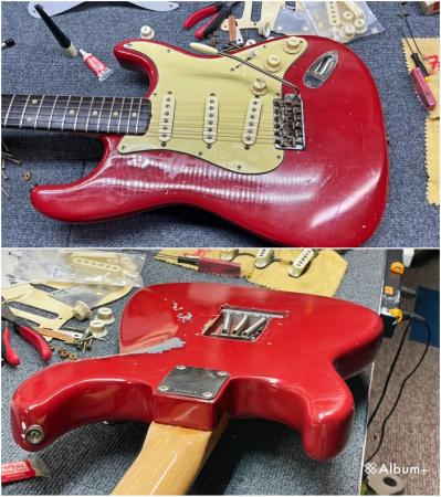 1965 Fender Strat Body Dakota Red Over Sunburst