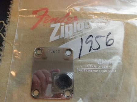 1956 ORIG FENDER STRATOCASTER NECK PLATE
