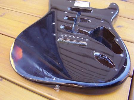 1960 BLACK OVER SUNBURST FENDER CUSTOM SHOP RELIC VINTAGE STRAT BODY