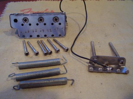 1968 ORIG FENDER PAT PEND BRIDGE BLOCK & MORE