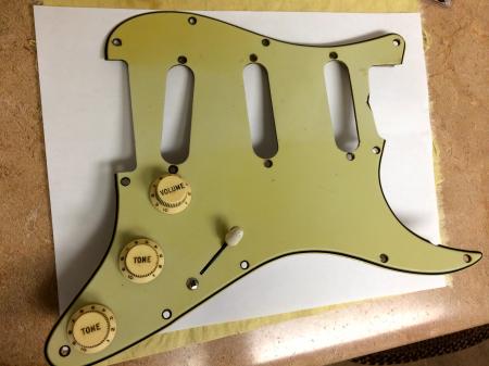 1963 ORIG FENDER STRAT PICKGUARD & MORE Green Nitro Great!