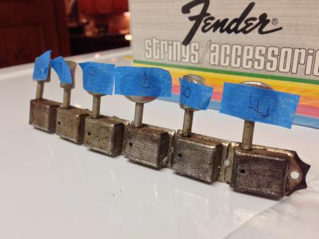 1961 Pre CBS Fender Strat Single line Tuners 