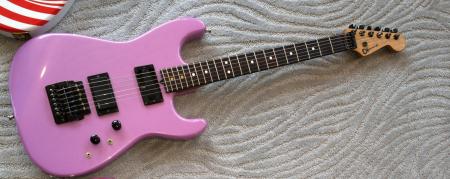 1988 USA CHARVEL Lavender With Red Pearlescent MTV Video