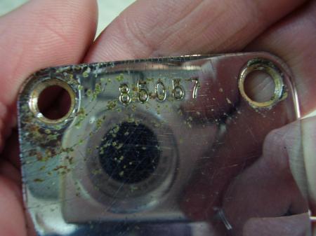 1962  FENDER STRAT VINTAGE NECK PLATE WITH SCREWS