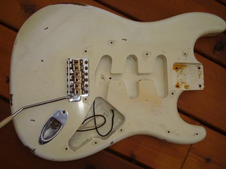 1962 Vegas Relic Picked Fender Strat White Body & Bridge