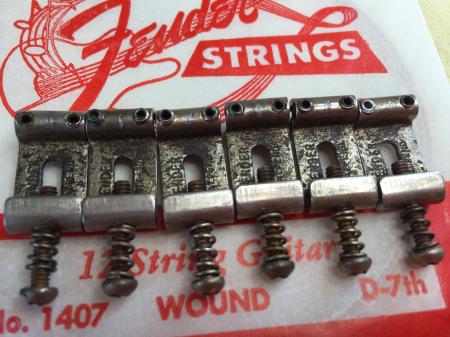 1969 Original PAT PEND Saddles Fender Stratocaster