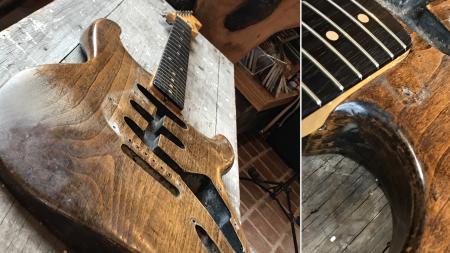 1963 Orig Fender Strat Body BO Diddley Etched His Name and Year 1989 After A  Concert