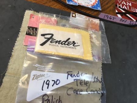 1970 Original Fender Polishing Cloth Case Candy Un Opened