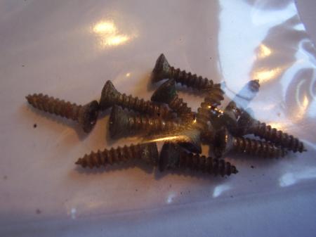 1968 ORIG FENDER STRAT PICKGUARD SCREWS