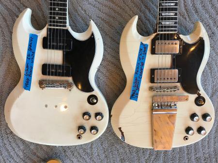 1963 Orig Gibson SG Special Professional Conversion Into A 63 Polaris White SG Standard