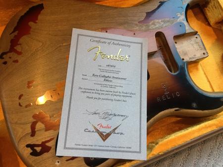 1961 RORY GALLAGHER  FENDER CUSTOM SHOP VINTAGE STRATOCASTER 2016 BODY