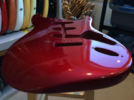 1963 ORIG 8-63 CANDY RED Fender Strat Body