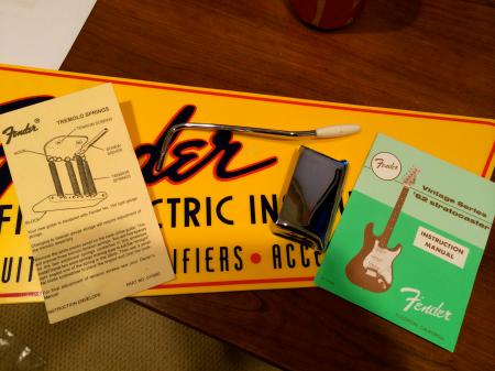 1982 FULLERTON 62 or 57 RI USA Fender Strat  Trem Arm Bridge Cover Etc