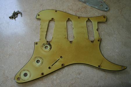 1959 Orig Fender Strat  Pickguard With Back Metal Shield