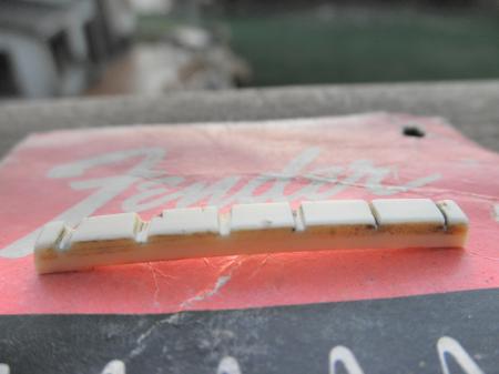 1971 ORIG FENDER STRATOCASTER NUT 3 BOLT NECK