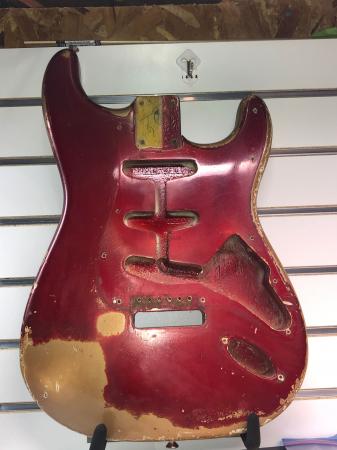 1965 Original Finish Candy Apple Red Fender Strat Body 
