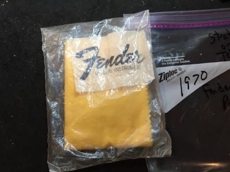 1970 Orig Fender Strat Polishing Cloth Case Candy