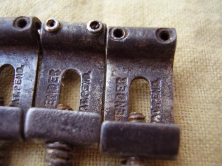 1968 ORIG FENDER STRAT PAT PEND BRIDGE SADDLES