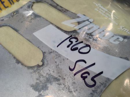 1960 Orig SLABOARD Pickupguard Shield Fender Strat