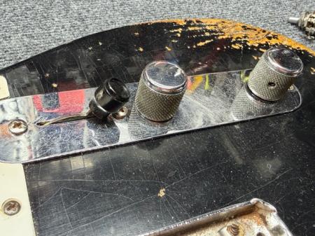 1961 Pre CBS FENDER TELECASTER Pots Cap Cloth Wire  Switch Knobs Tip Plate CONTROL ASSEMBLY