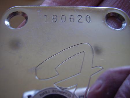 1967 ORIG FENDER STRATOCASTER NECK PLATE SUPER RARE