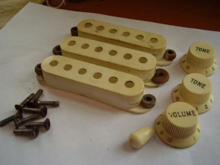 1959 ORIG COVERS,KNOBS,TIP,SCREWS,RUBBERS