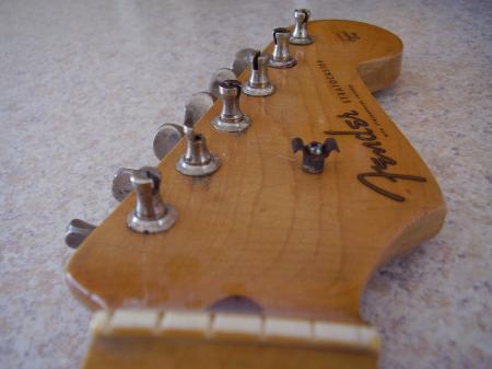 2-59 1959 ORIG MAPLE FENDER STRAT NECK WITH TUNERS