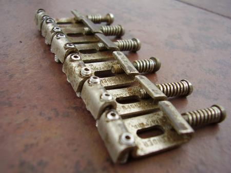 1955 ORIG PAT PEND FENDER STRATOCASTER BRIDGE SADDLES