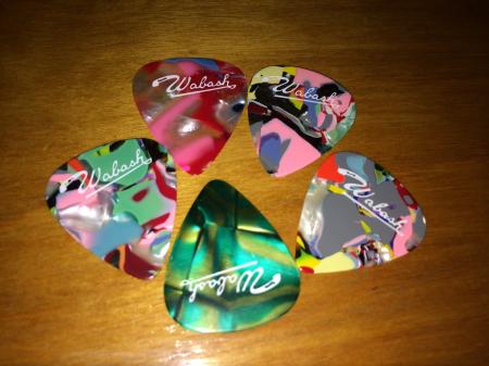 1960 's Wabash Vintage Psychedelic 5 Guitar Picks K@@L C@@L