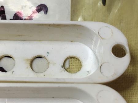  1974 Orig Fender Strat Pickup Covers Reliced To Be Like 1950s