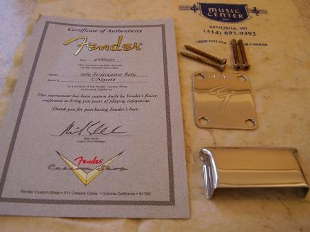 1969 RELIC C-SHOP FENDER STRATOCASTER VINTAGE COA