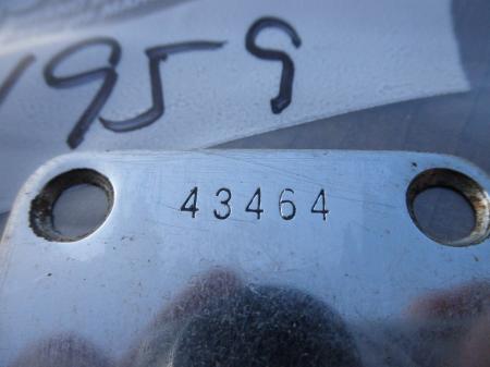 1959 Orig Fender Stratocaster Neck PLate PRE CBS