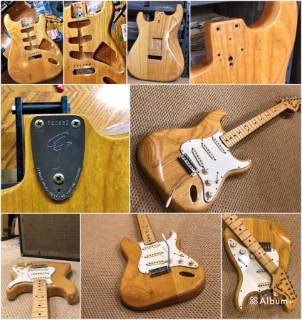 1974 Orig Finish Fender Strat Natural Ash Body 