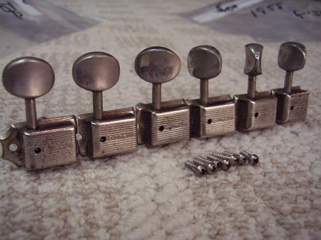 8-58 1958 Single Line Fender Strat Tuners CLEAN and SOLID SET
