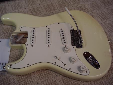Jimi Hendrix Olympic White USA Signature Fender Strat Body,Bridge, Assembly