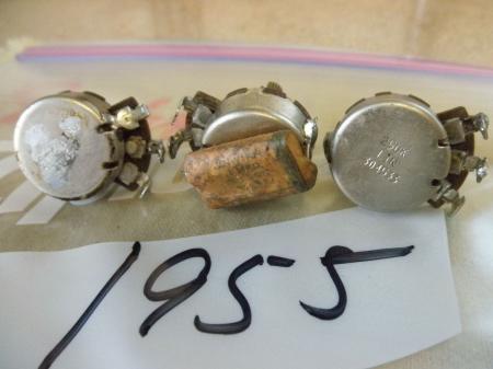 1955 Orig Fender Stratocaster Pots with Orig Cap RARE